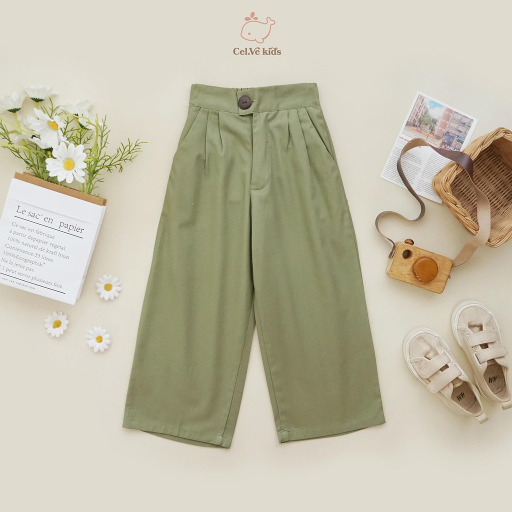 Celvekids - Pants Brielle Celana Kulot Anak Perempuan Korean Style Bahan Katun Twill Usia 1-6th