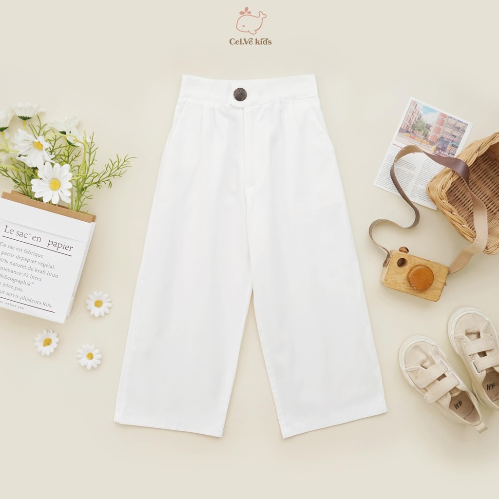 Celvekids - Pants Brielle Celana Kulot Anak Perempuan Korean Style Bahan Katun Twill Usia 1-6th