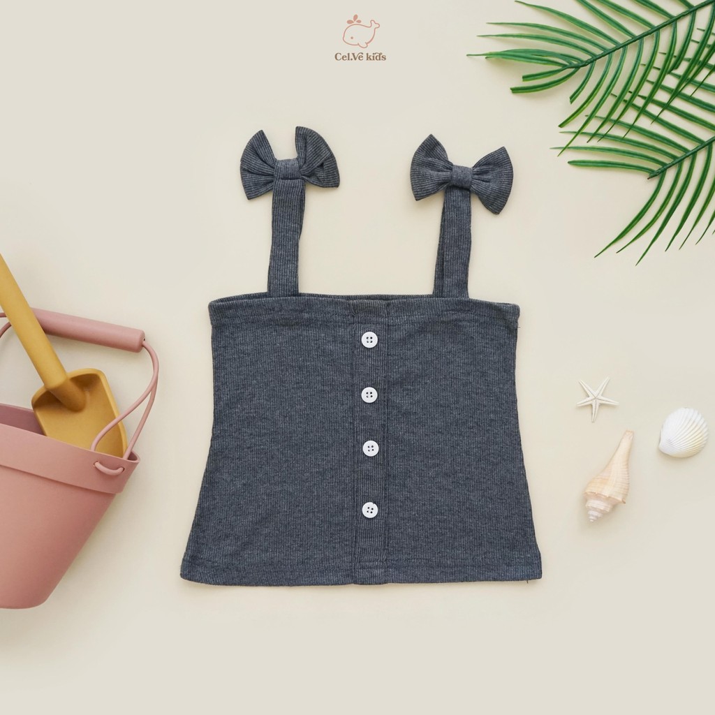 CELVEkids - Top Jennie Atasan One Shoulder Anak Perempuan Korean style Bahan knit usia 1-6th+