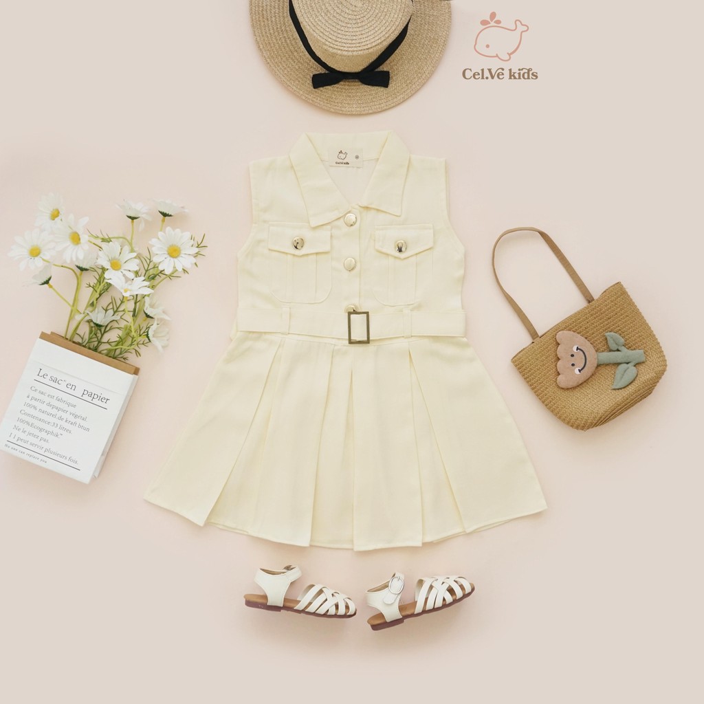 CELVEkids - Dress Floretta  Anak Perempuan Korean style Denim usia 1-8th