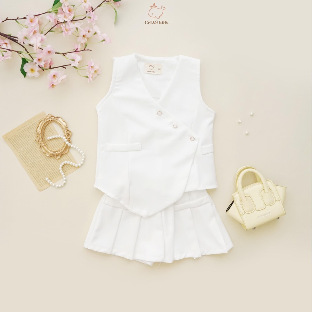 CELVEkids - Stelan Laura Set Baju rok celana Anak Perempuan Korean style semiwool usia 1-6th