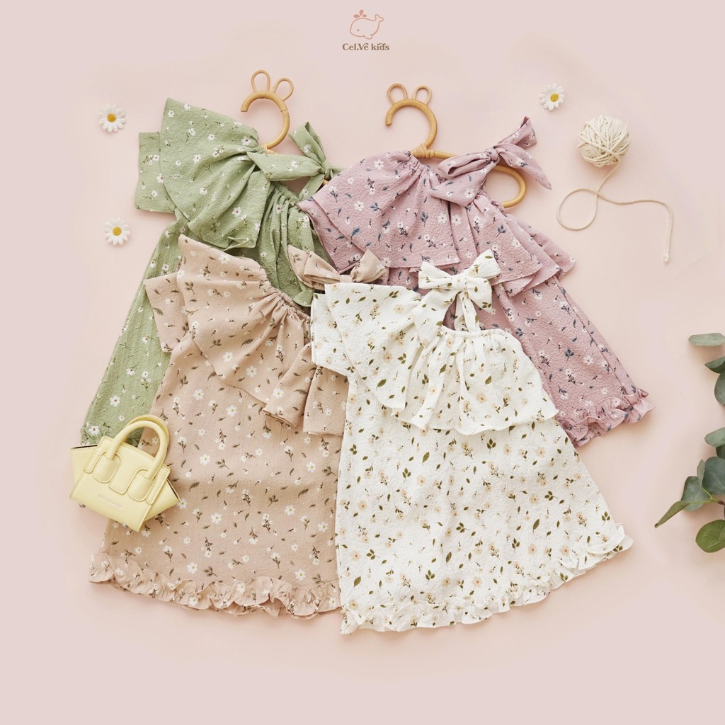 CELVEkids - Dress Jasmine rok Anak Perempuan Korean style Bahan crinkle viscose usia 1-6th+