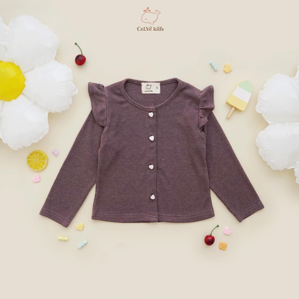 Celvekids - Top Cardigan Lovely Atasan Blouse Anak Perempuan Korean Style Bahan Knit Usia 1-6th