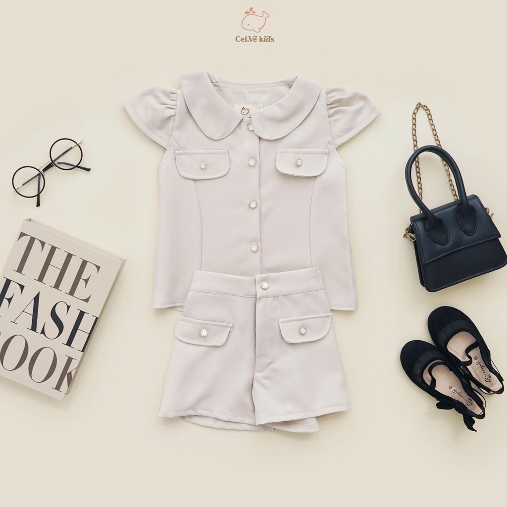 CELVEkids - Stelan Evelyn Set Baju Rok Anak Perempuan Korean style semiwool usia 1-6th
