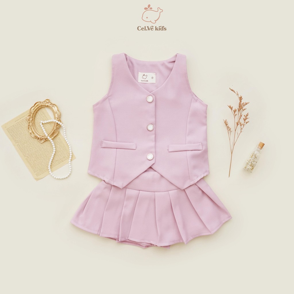 CELVEkids - Stelan Jolene Set Baju rok celana Anak Perempuan Korean style semiwool usia 1-12th