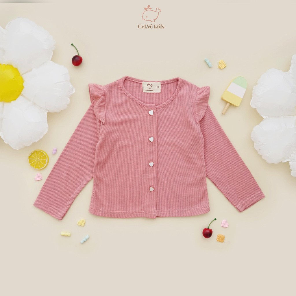 Celvekids - Top Cardigan Lovely Atasan Blouse Anak Perempuan Korean Style Bahan Knit Usia 1-6th