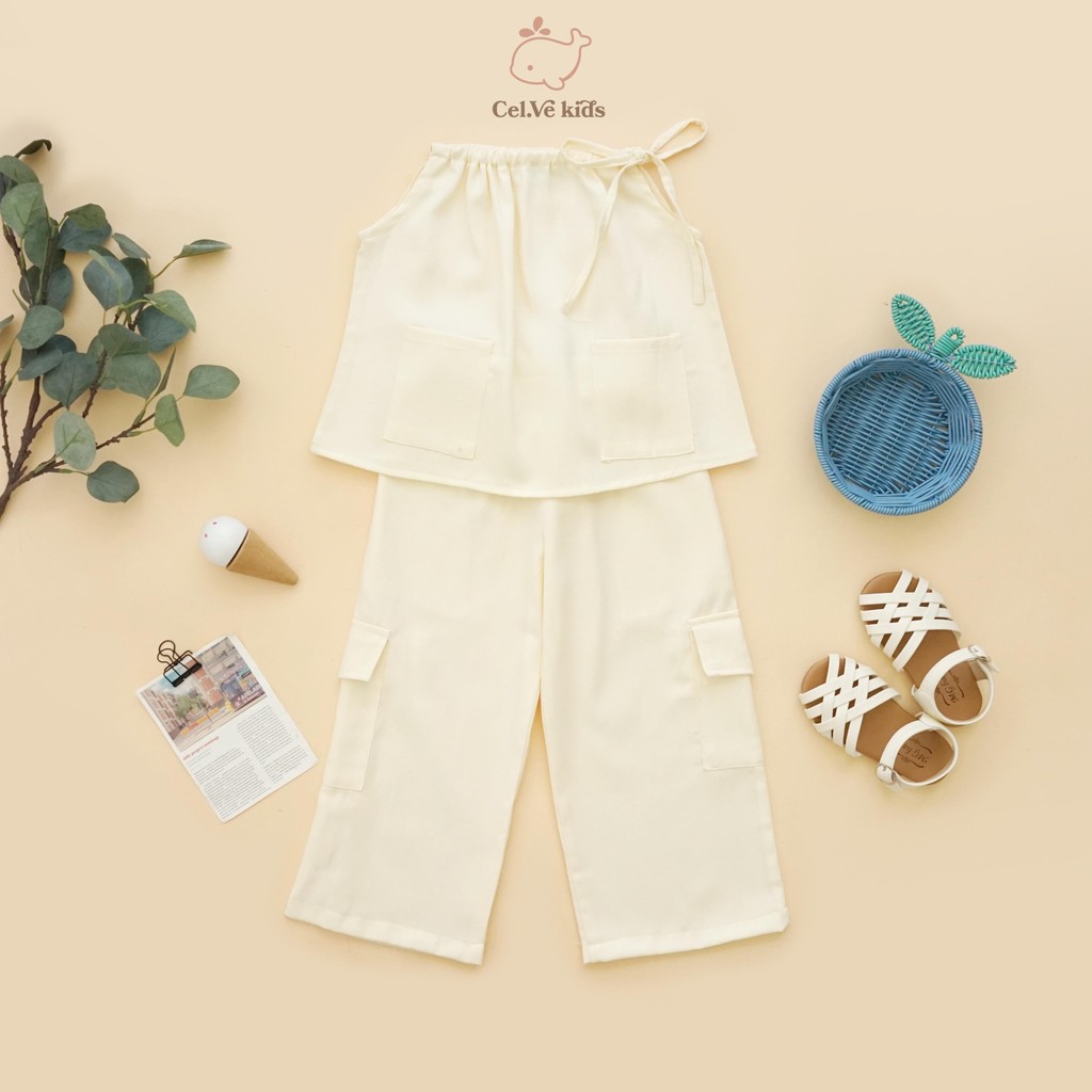 CELVEkids - Stelan Cecilia Set Baju Celana Anak Perempuan Korean style Denim usia 1-8th