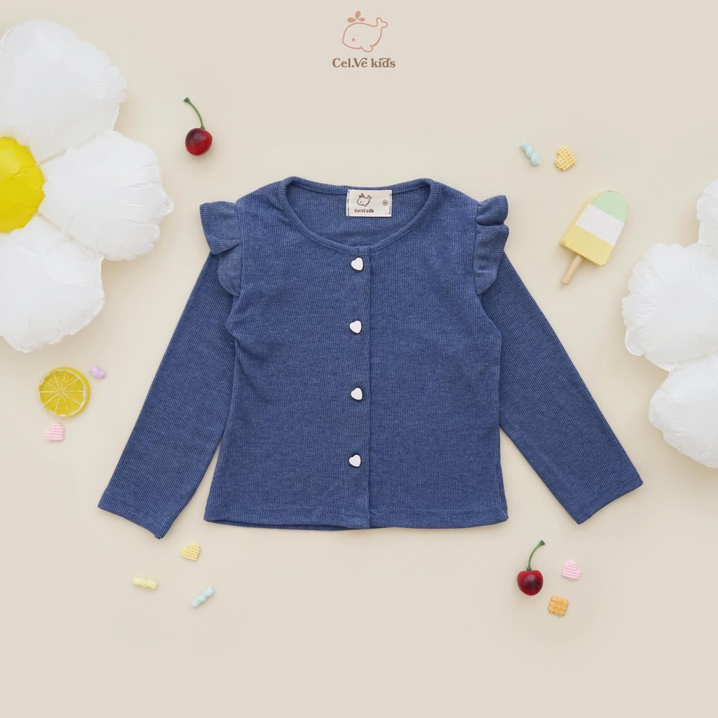 Celvekids - Top Cardigan Lovely Atasan Blouse Anak Perempuan Korean Style Bahan Knit Usia 1-6th