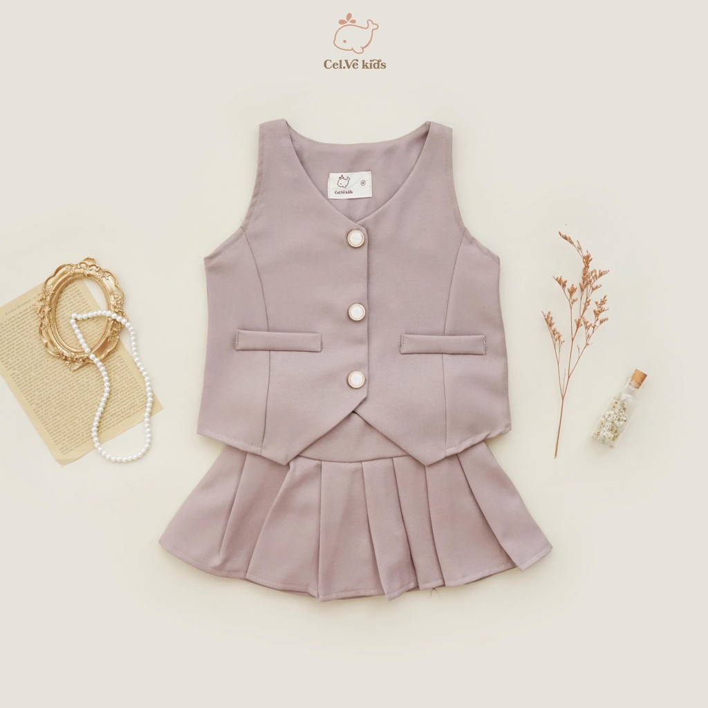 CELVEkids - Stelan Jolene Set Baju rok celana Anak Perempuan Korean style semiwool usia 1-12th