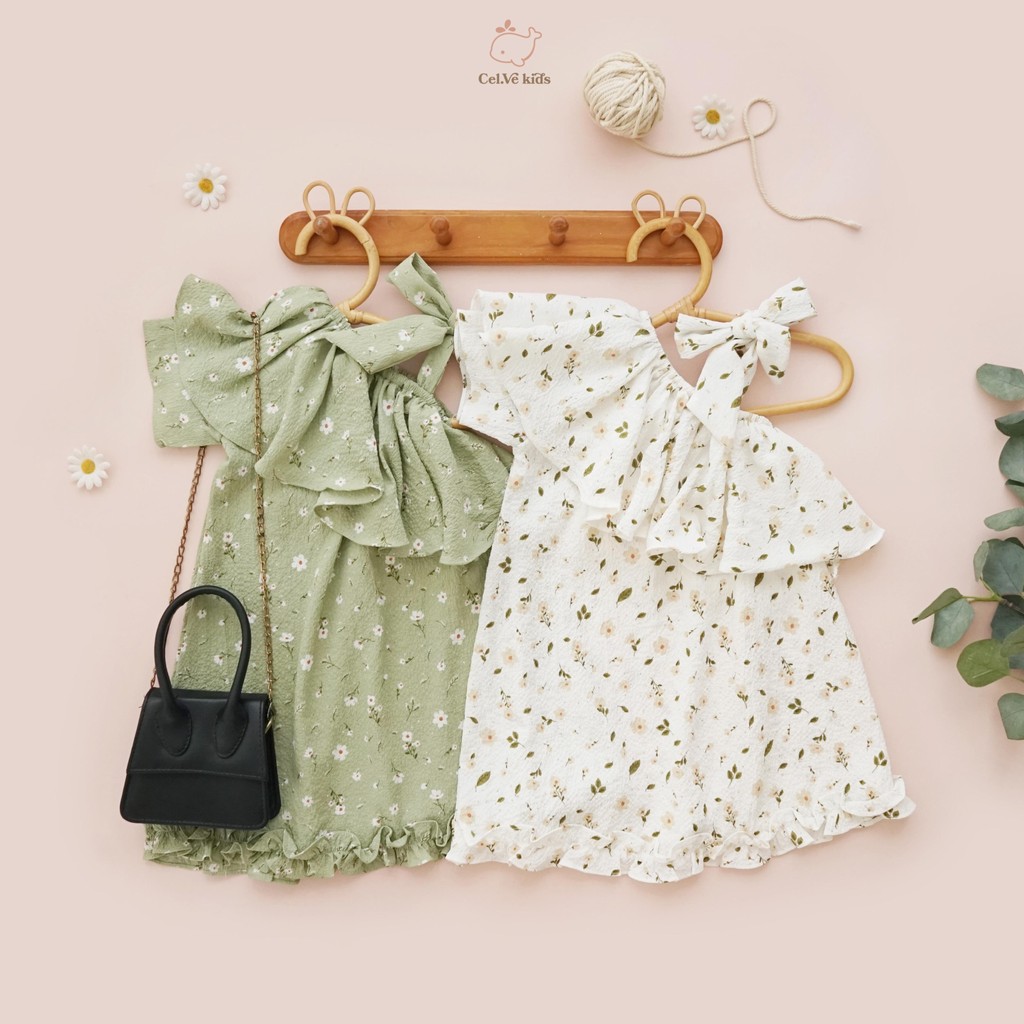 CELVEkids - Dress Jasmine rok Anak Perempuan Korean style Bahan crinkle viscose usia 1-6th+