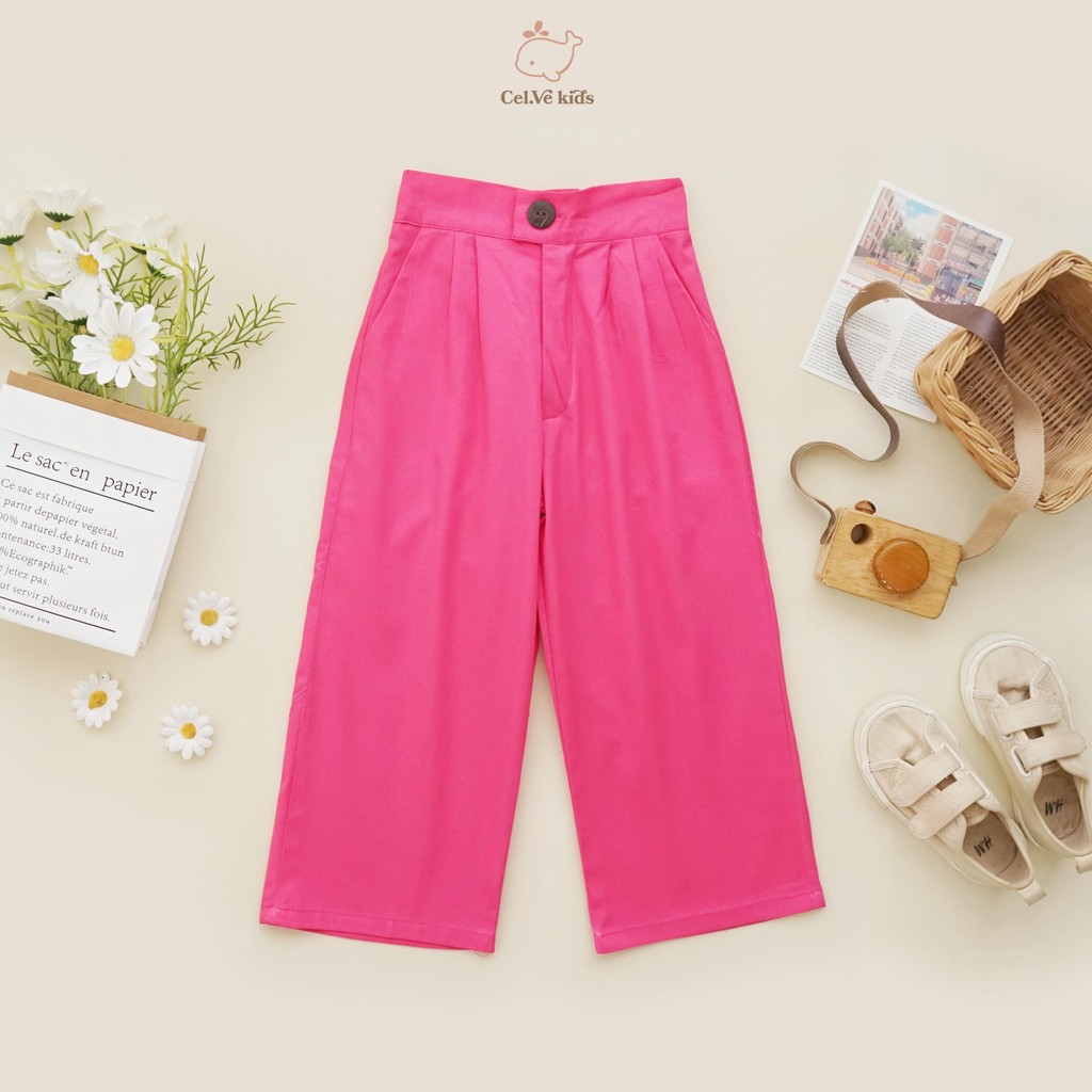 Celvekids - Pants Brielle Celana Kulot Anak Perempuan Korean Style Bahan Katun Twill Usia 1-6th