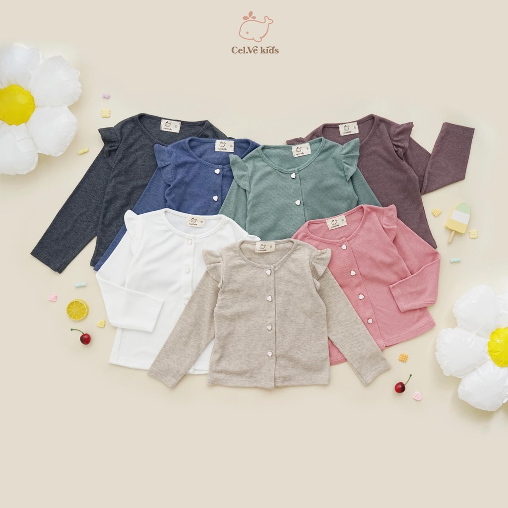 Celvekids - Top Cardigan Lovely Atasan Blouse Anak Perempuan Korean Style Bahan Knit Usia 1-6th