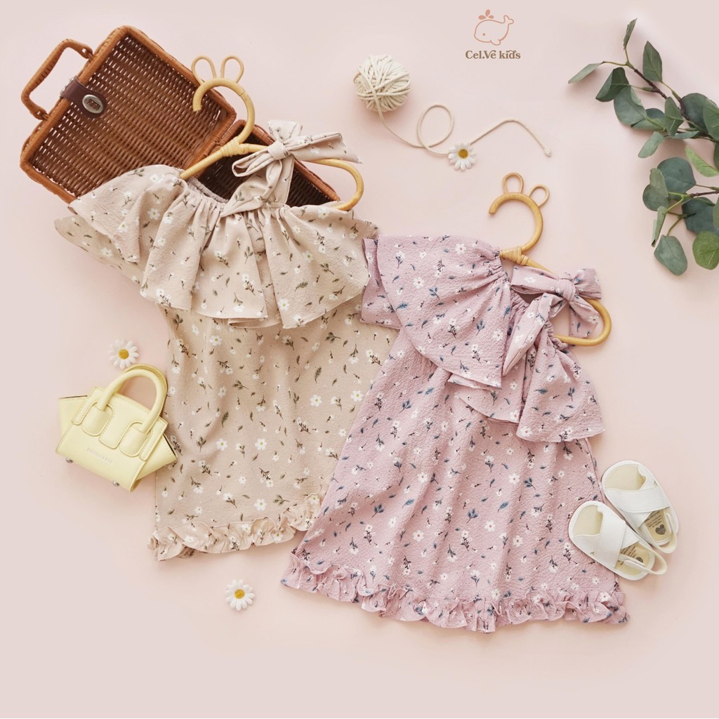 CELVEkids - Dress Jasmine rok Anak Perempuan Korean style Bahan crinkle viscose usia 1-6th+