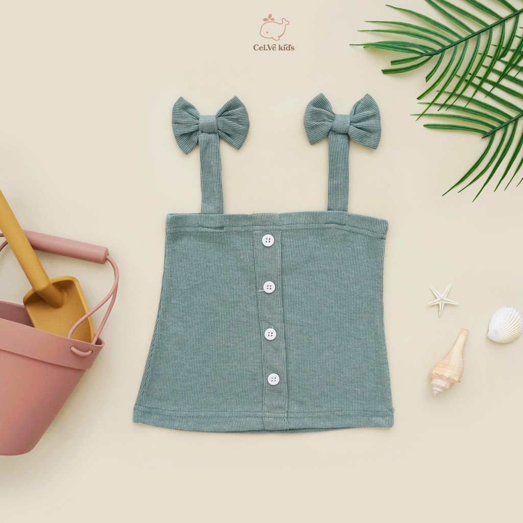 CELVEkids - Top Jennie Atasan One Shoulder Anak Perempuan Korean style Bahan knit usia 1-6th+