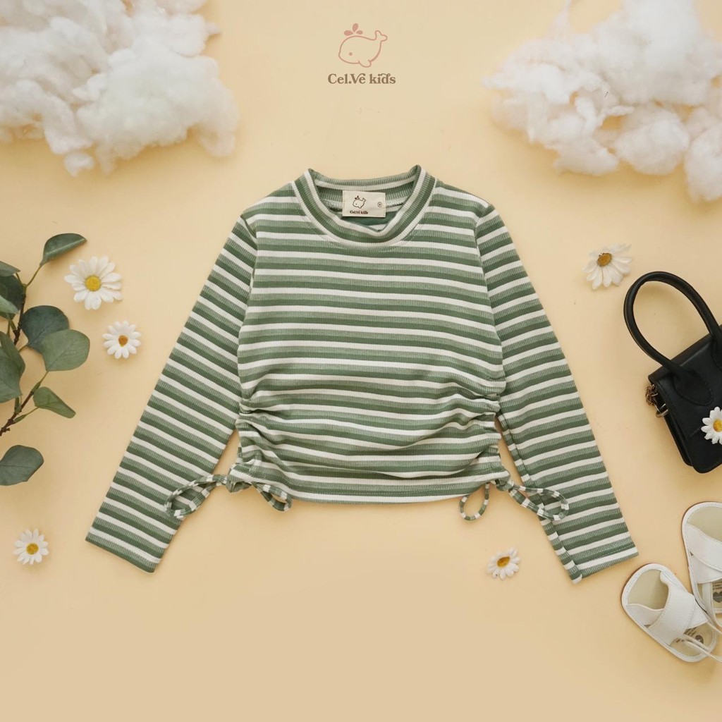 Celvekids - Top Calestina Atasan Blouse Anak Perempuan Korean Style Bahan Knit Usia 1-8th