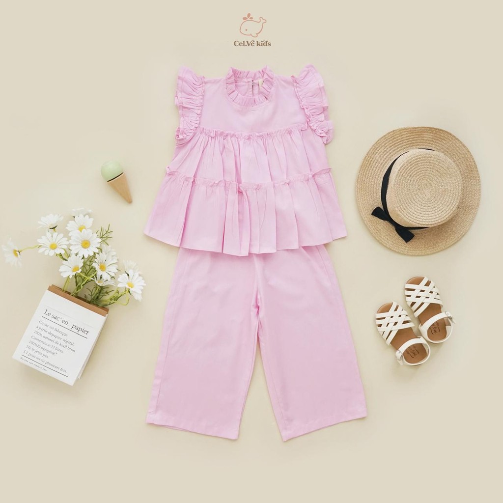CELVEkids - Stelan Fronie Set Baju Anak Perempuan Korean style Bahan katun poplin usia 1-8th