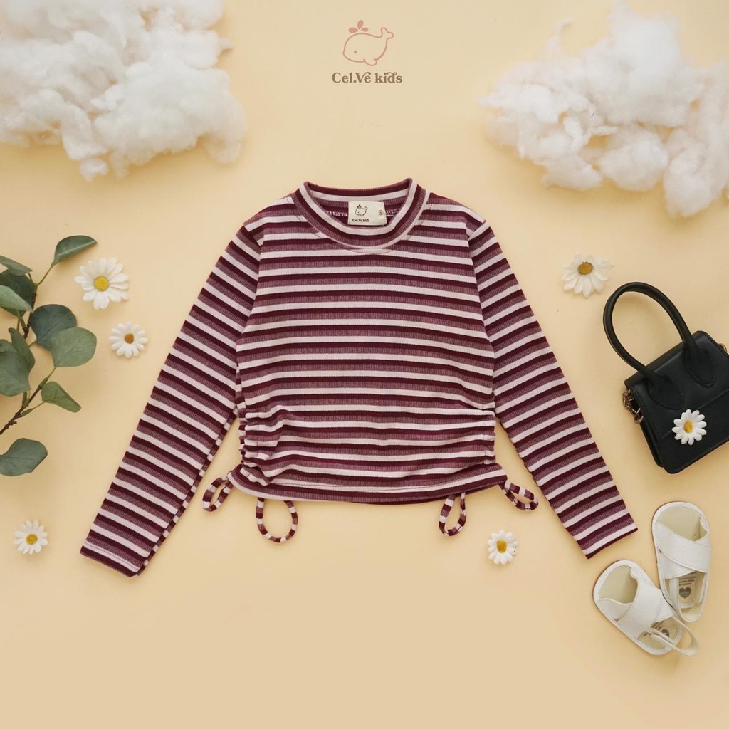 Celvekids - Top Calestina Atasan Blouse Anak Perempuan Korean Style Bahan Knit Usia 1-8th