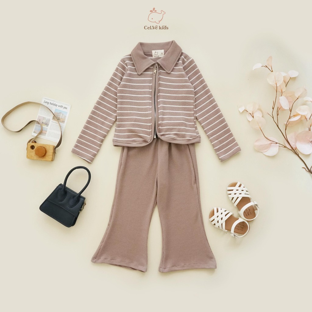 CELVEkids - Stelan Althea Set Baju celana Anak Perempuan Korean style Bahan knit usia 1-8th