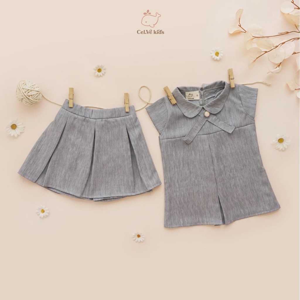 CELVEkids - Stelan Bertha Set Baju rok celana Anak Perempuan Korean style semiwool usia 1-6th