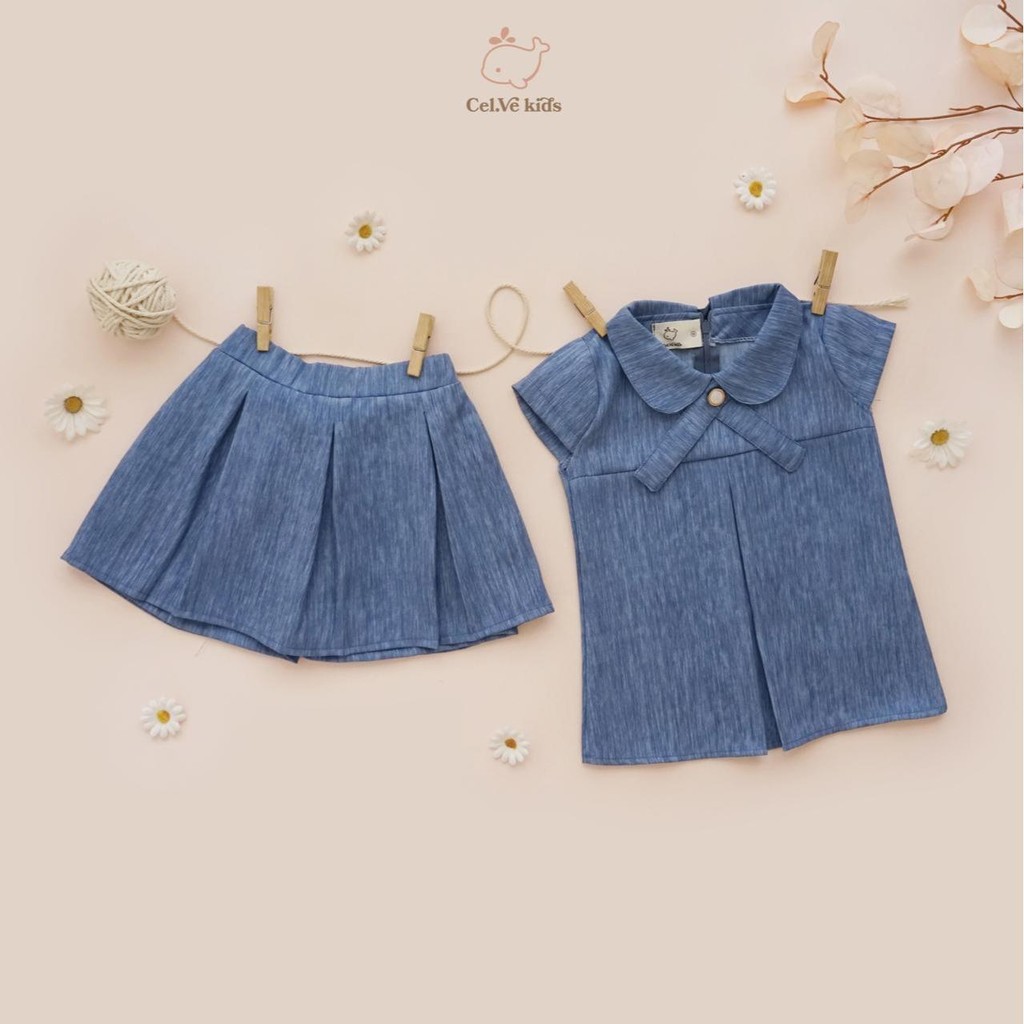CELVEkids - Stelan Bertha Set Baju rok celana Anak Perempuan Korean style semiwool usia 1-6th