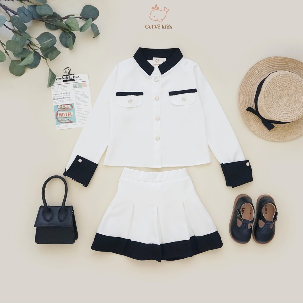 CELVEkids - Stelan Laviona Set Baju rok celana Anak Perempuan Korean style semiwool usia 1-8th