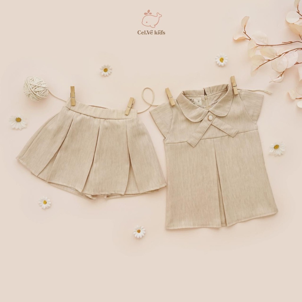 CELVEkids - Stelan Bertha Set Baju rok celana Anak Perempuan Korean style semiwool usia 1-6th