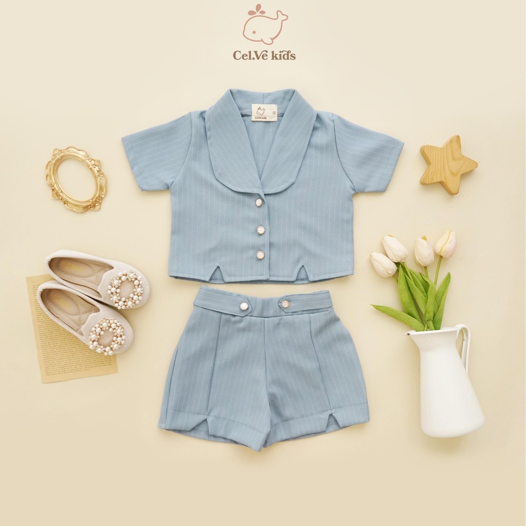 CELVEkids - Stelan Shanon Set Baju celana Anak Perempuan Korean style semiwool usia 1-5th