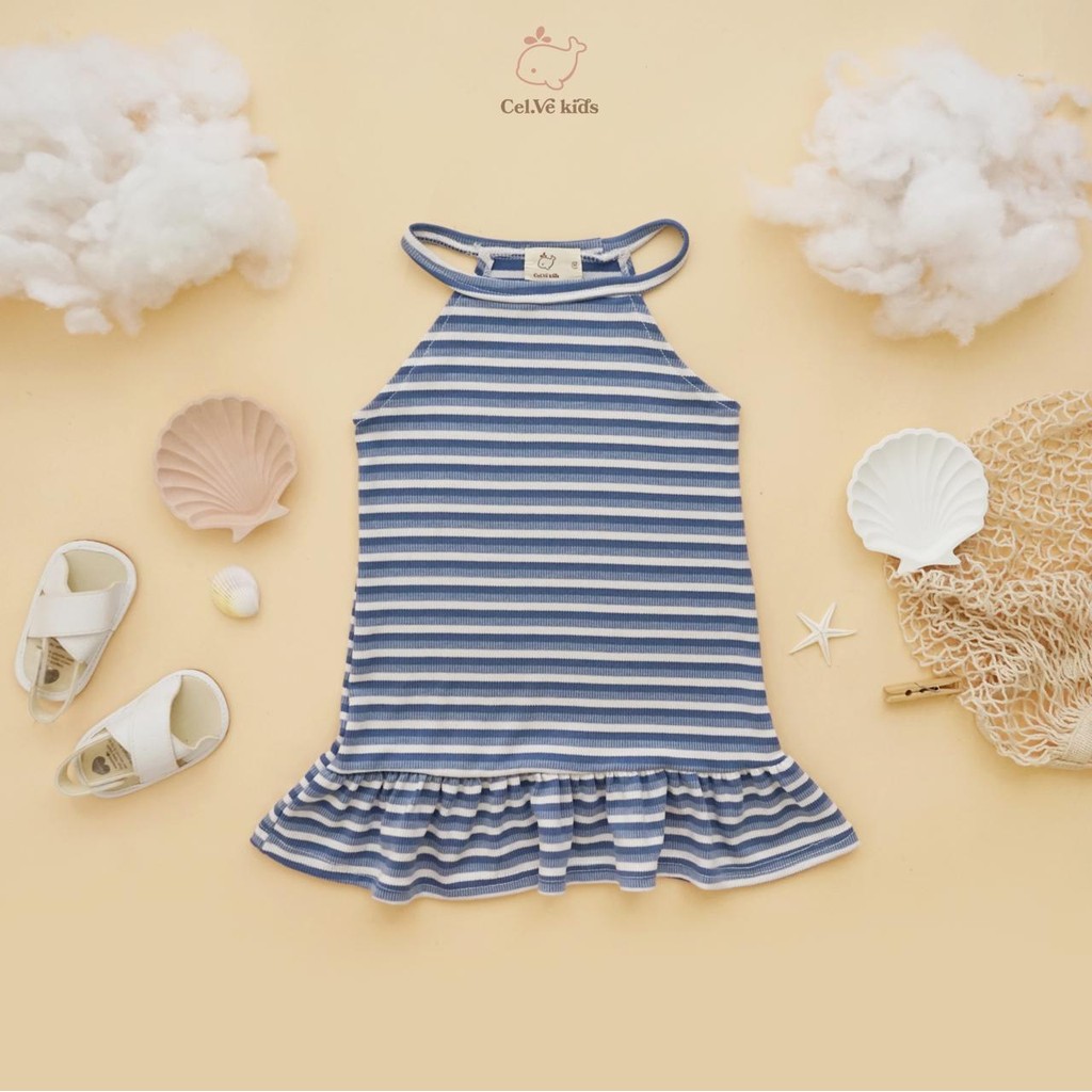 CELVEkids-Dres Prilly Anak Perempuan Korean style Bahan Knit usia 1-7th