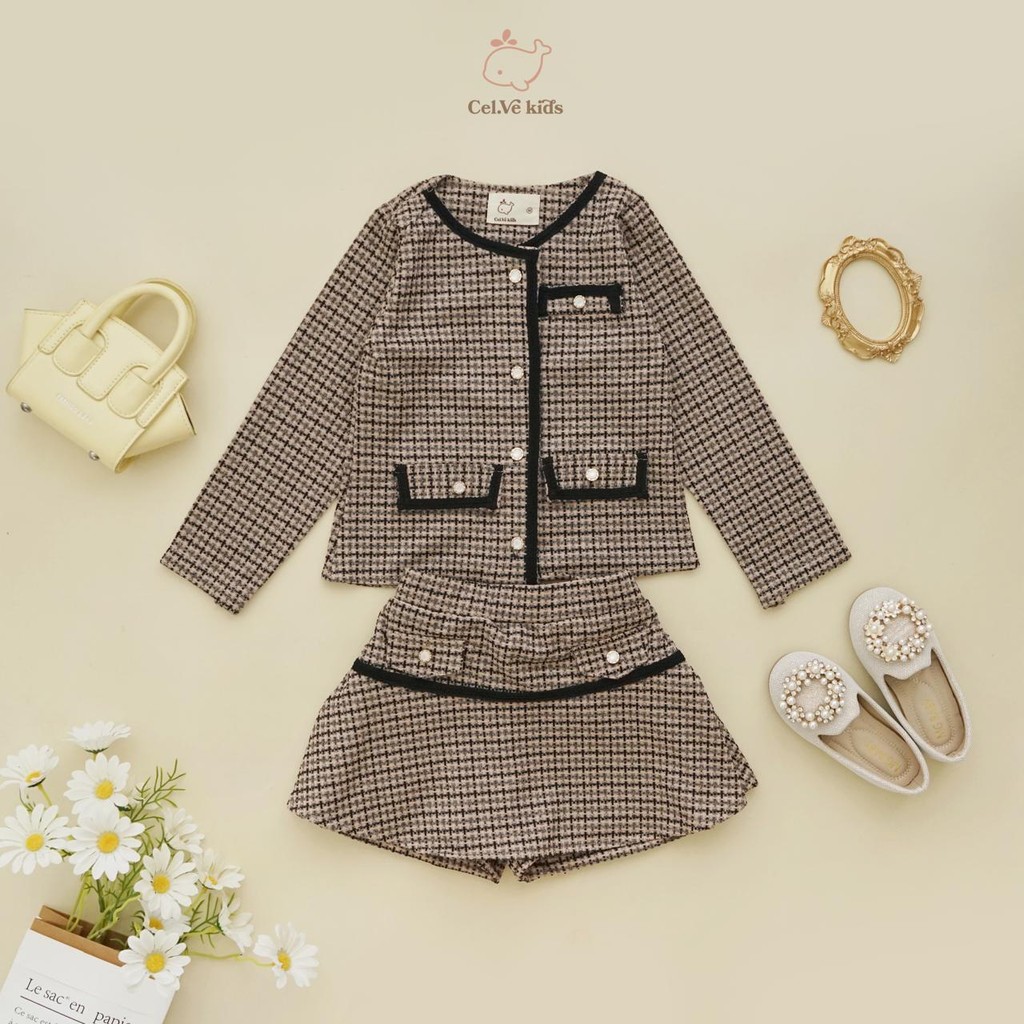 CELVEkids - Stelan Edelina Set Baju rok celana Anak Perempuan Korean style Knit usia 1-6th