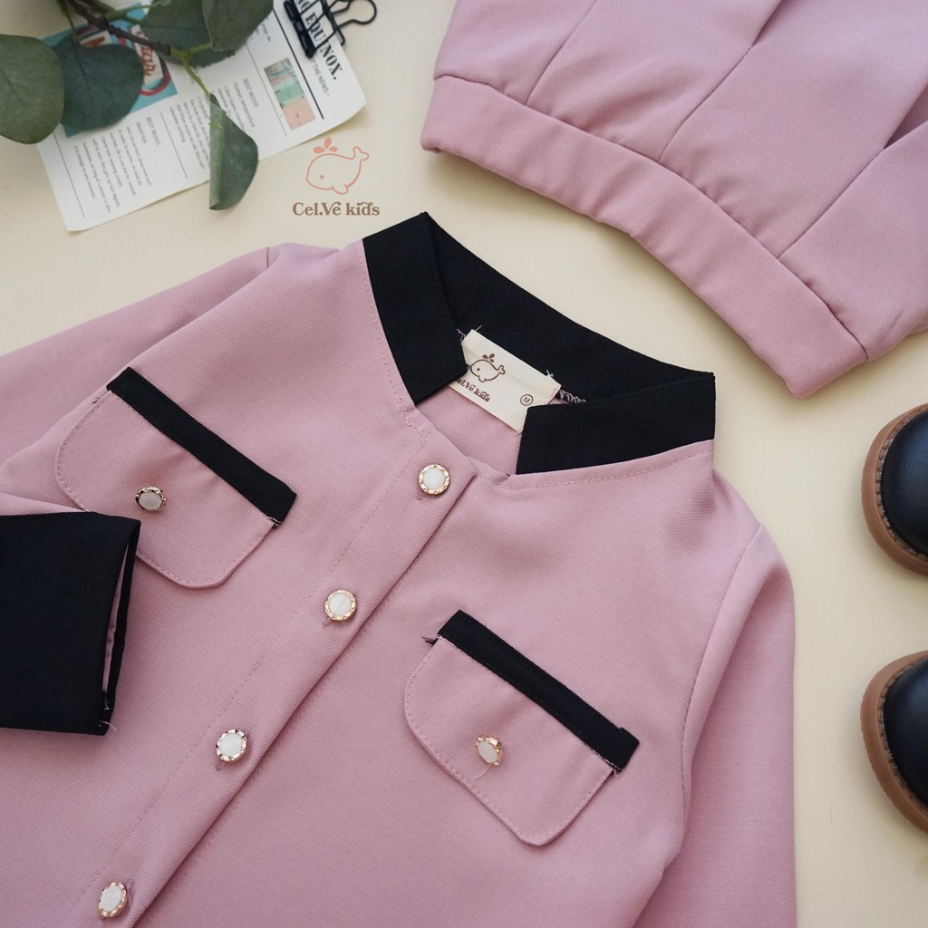 CELVEkids - Stelan Laviona Set Baju rok celana Anak Perempuan Korean style semiwool usia 1-8th