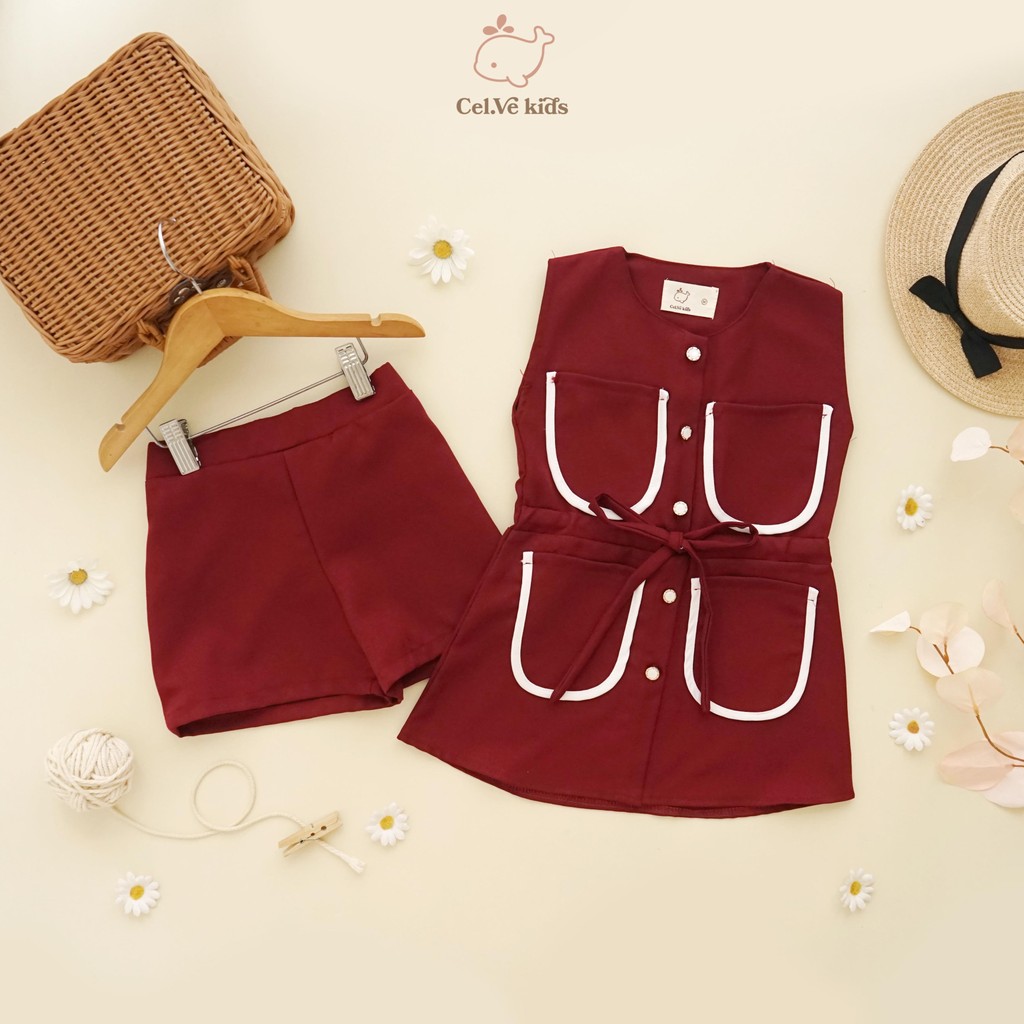 CELVEkids - Stelan Jeslyn Set Baju rok celana Anak Perempuan Korean style semiwool usia 1-8th