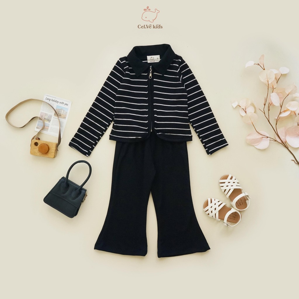 CELVEkids - Stelan Althea Set Baju celana Anak Perempuan Korean style Bahan knit usia 1-8th
