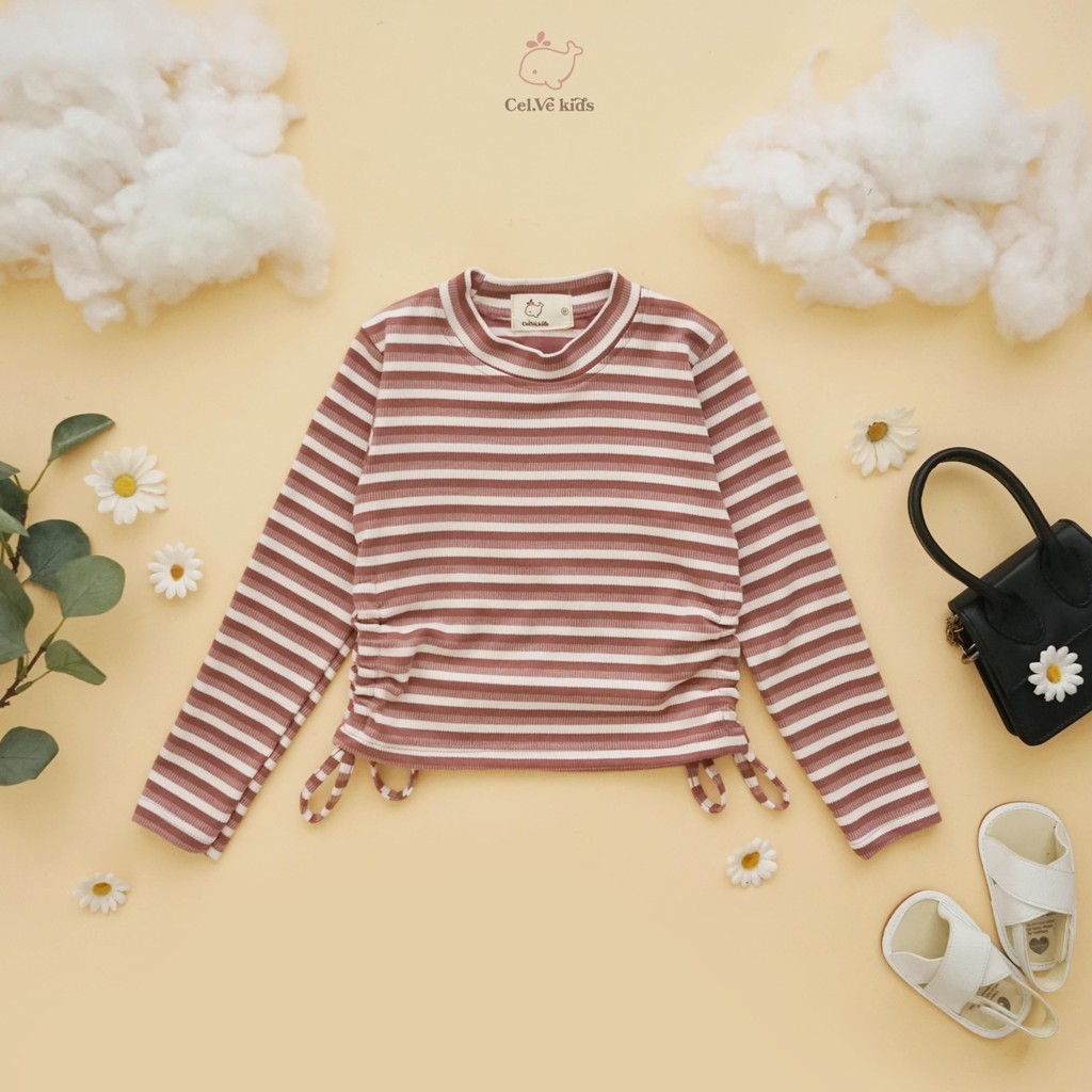 Celvekids - Top Calestina Atasan Blouse Anak Perempuan Korean Style Bahan Knit Usia 1-8th