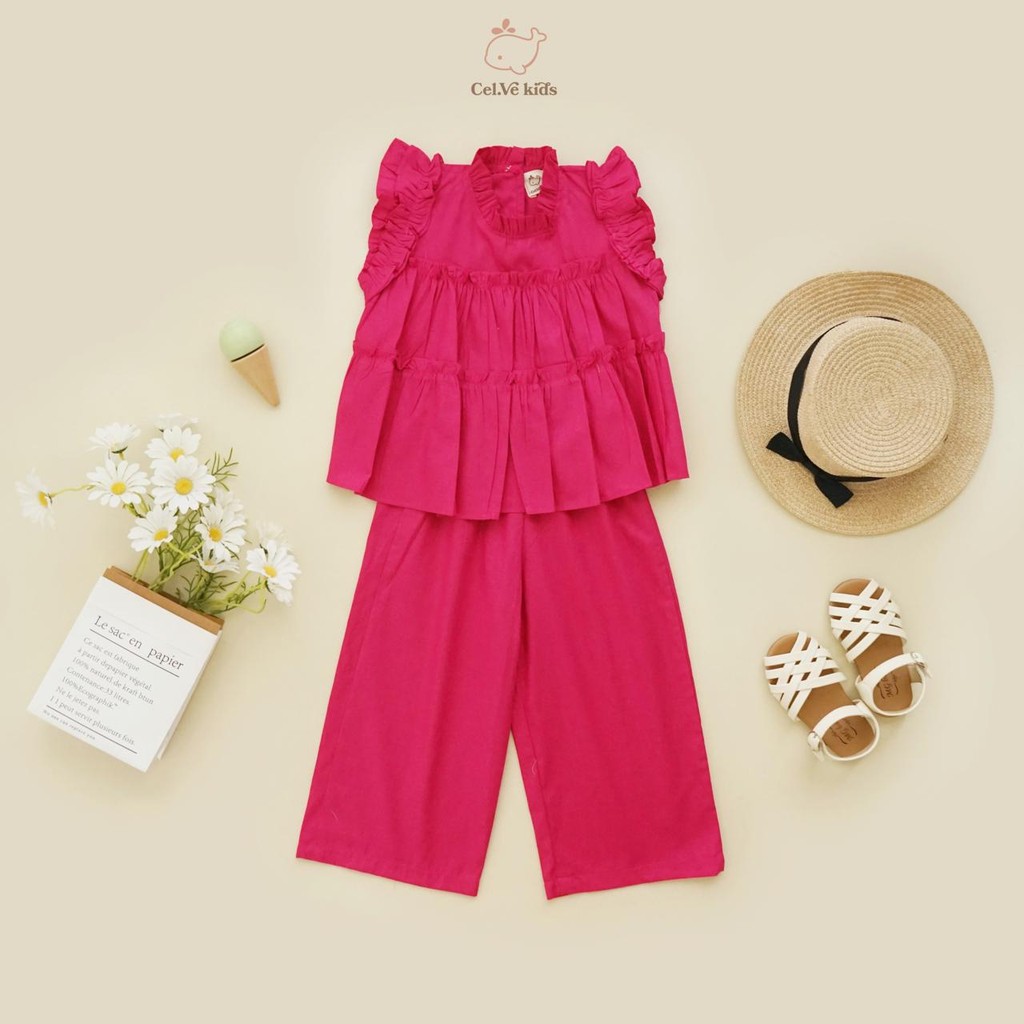 CELVEkids - Stelan Fronie Set Baju Anak Perempuan Korean style Bahan katun poplin usia 1-8th
