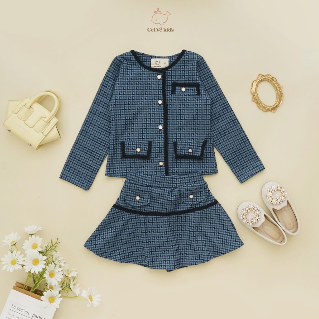 CELVEkids - Stelan Edelina Set Baju rok celana Anak Perempuan Korean style Knit usia 1-6th