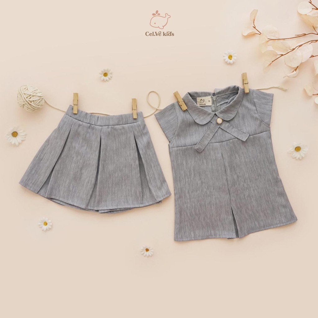 CELVEkids - Stelan Bertha Set Baju rok celana Anak Perempuan Korean style semiwool usia 1-6th