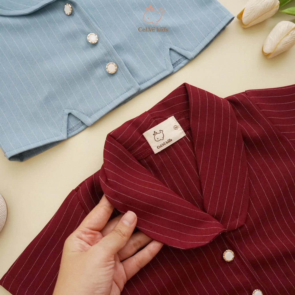 CELVEkids - Stelan Shanon Set Baju celana Anak Perempuan Korean style semiwool usia 1-5th