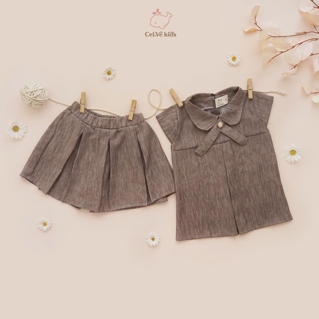 CELVEkids - Stelan Bertha Set Baju rok celana Anak Perempuan Korean style semiwool usia 1-6th