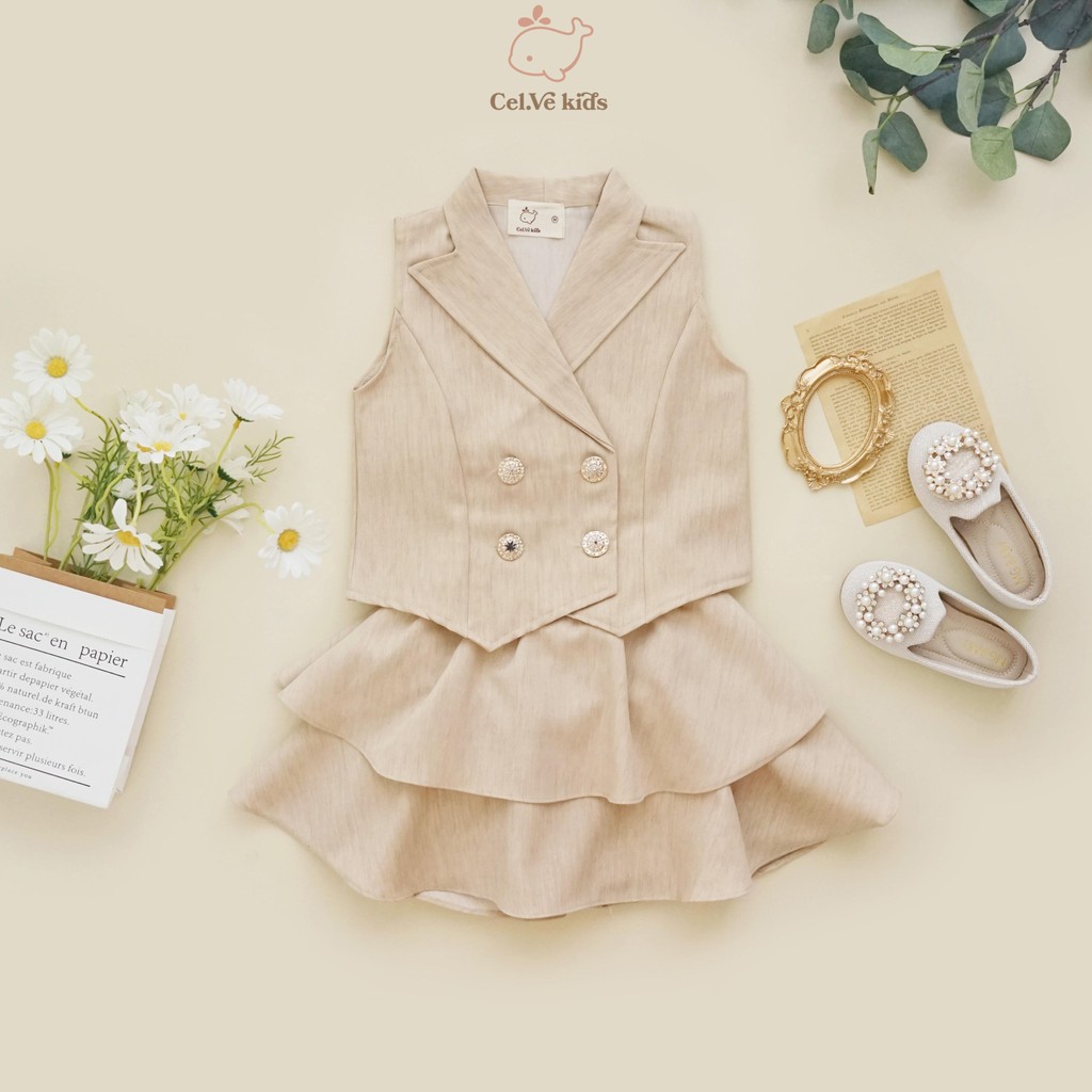 CELVEkids - Stelan Cydney Set Baju rok celana Anak Perempuan Korean style semiwool usia 1-8th