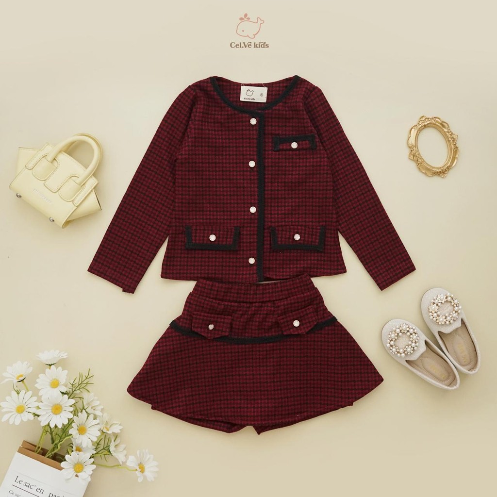 CELVEkids - Stelan Edelina Set Baju rok celana Anak Perempuan Korean style Knit usia 1-6th