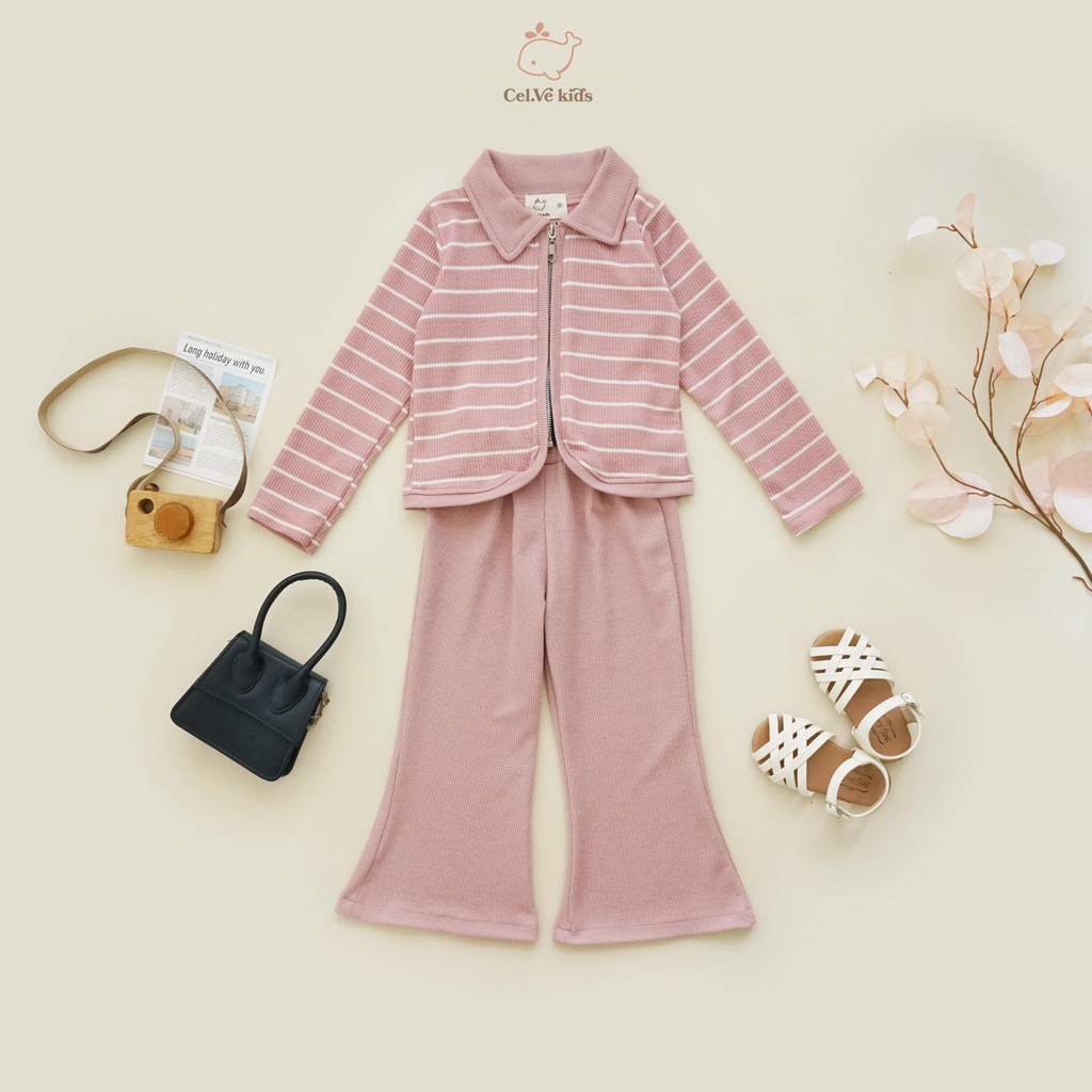 CELVEkids - Stelan Althea Set Baju celana Anak Perempuan Korean style Bahan knit usia 1-8th