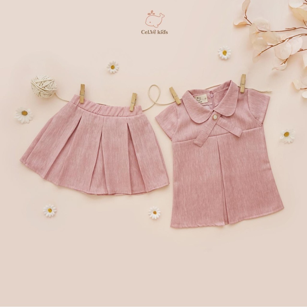 CELVEkids - Stelan Bertha Set Baju rok celana Anak Perempuan Korean style semiwool usia 1-6th