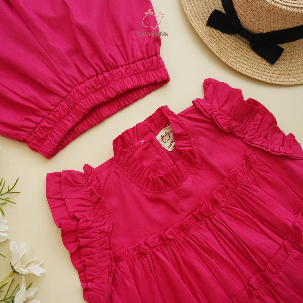 CELVEkids - Stelan Fronie Set Baju Anak Perempuan Korean style Bahan katun poplin usia 1-8th