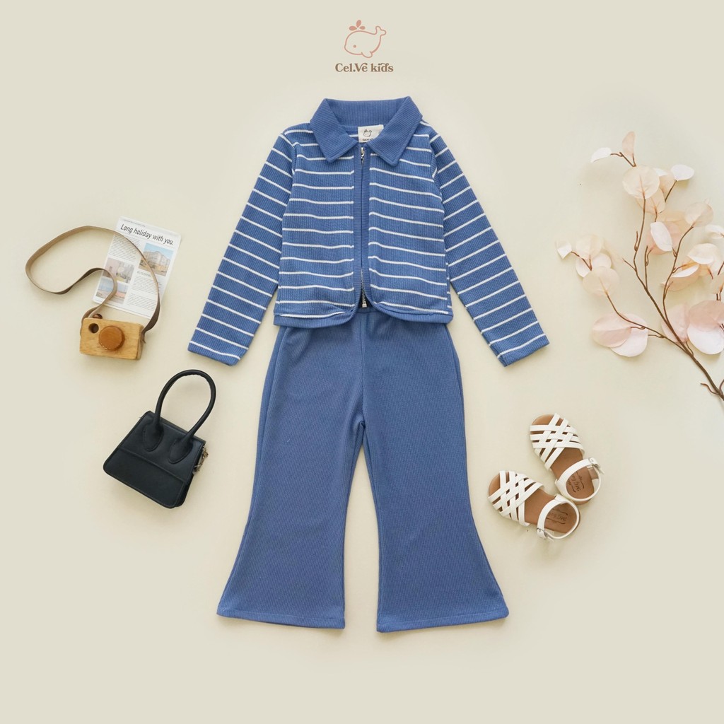 CELVEkids - Stelan Althea Set Baju celana Anak Perempuan Korean style Bahan knit usia 1-8th