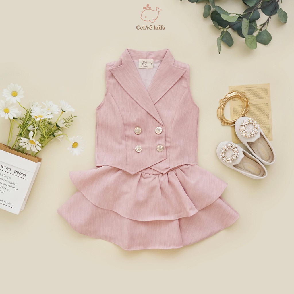 CELVEkids - Stelan Cydney Set Baju rok celana Anak Perempuan Korean style semiwool usia 1-8th