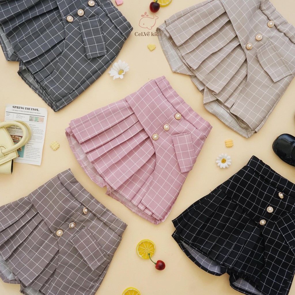 CELVEkids - Skort Dionne Rok Celana Anak Perempuan Korean style semiwool usia 1-8th