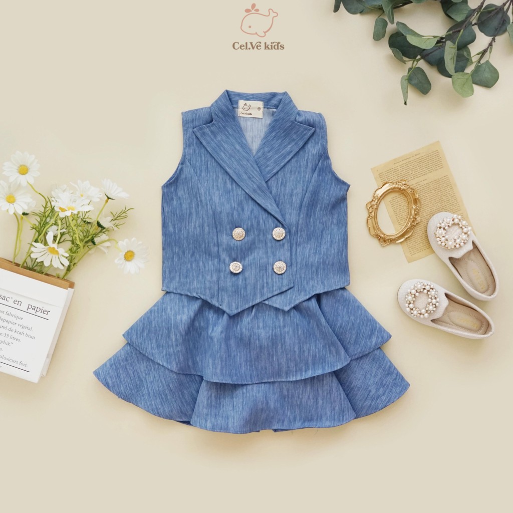 CELVEkids - Stelan Cydney Set Baju rok celana Anak Perempuan Korean style semiwool usia 1-8th