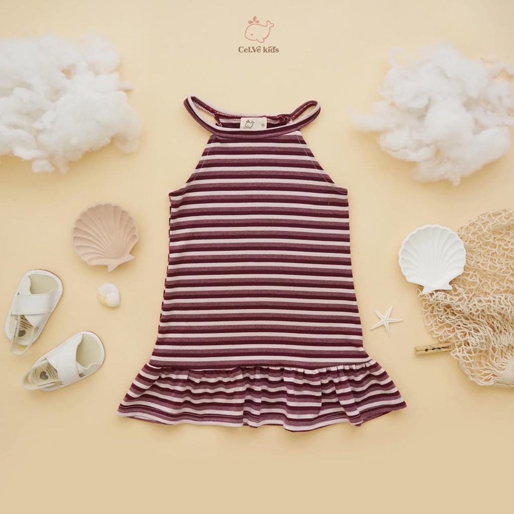 CELVEkids-Dres Prilly Anak Perempuan Korean style Bahan Knit usia 1-7th