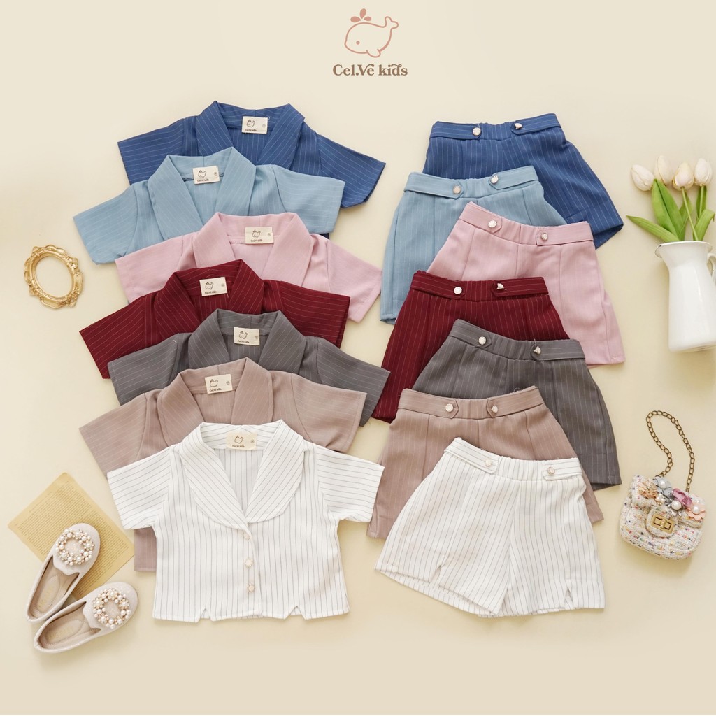CELVEkids - Stelan Shanon Set Baju celana Anak Perempuan Korean style semiwool usia 1-5th