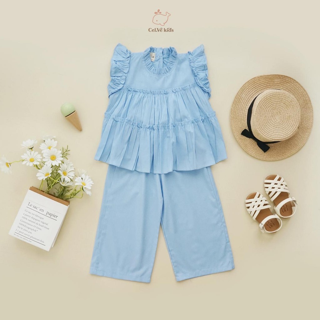 CELVEkids - Stelan Fronie Set Baju Anak Perempuan Korean style Bahan katun poplin usia 1-8th